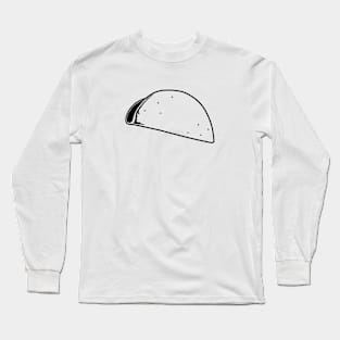 Taco Outline Long Sleeve T-Shirt